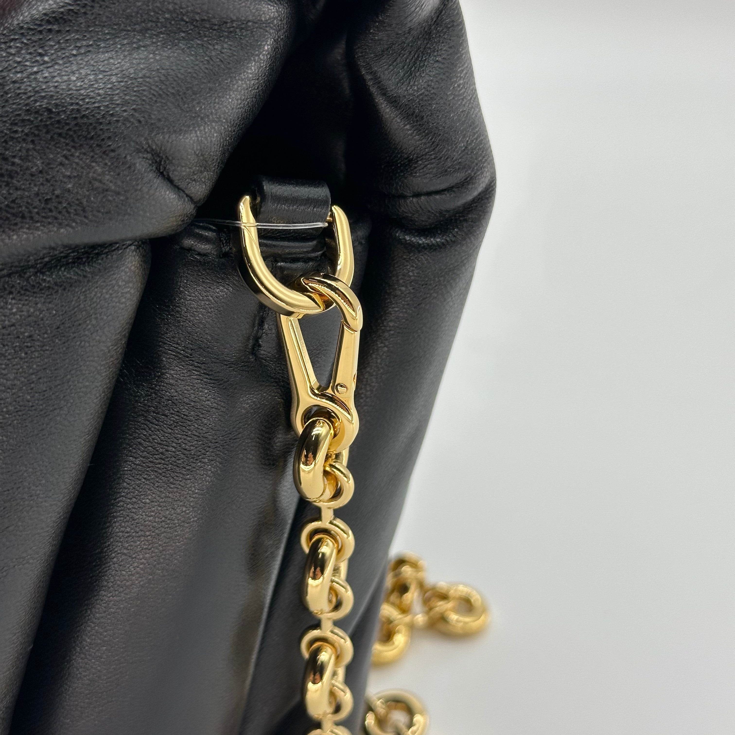 Loewe Anagram puffer Leather Chain Shoulder Bag Black
