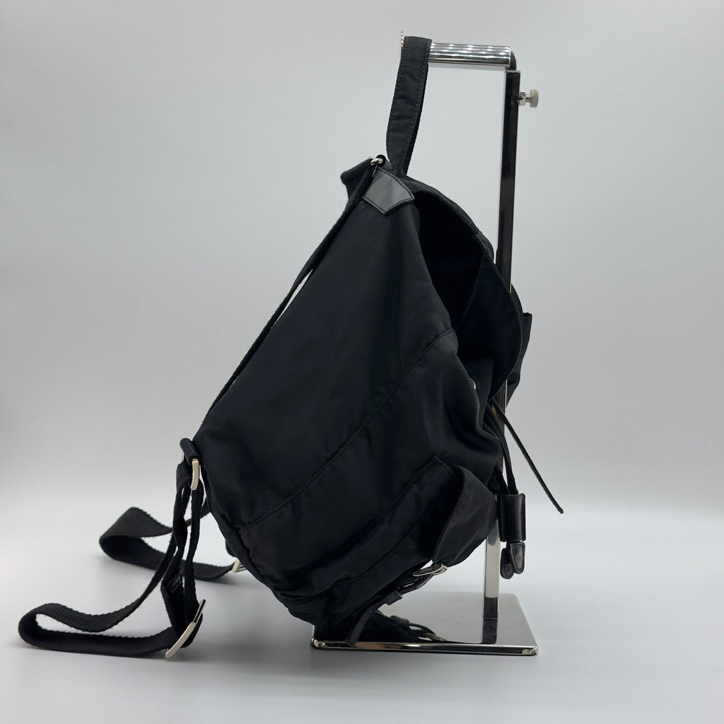 Prada Tessuto Nylon Vela Medium Black Backpack