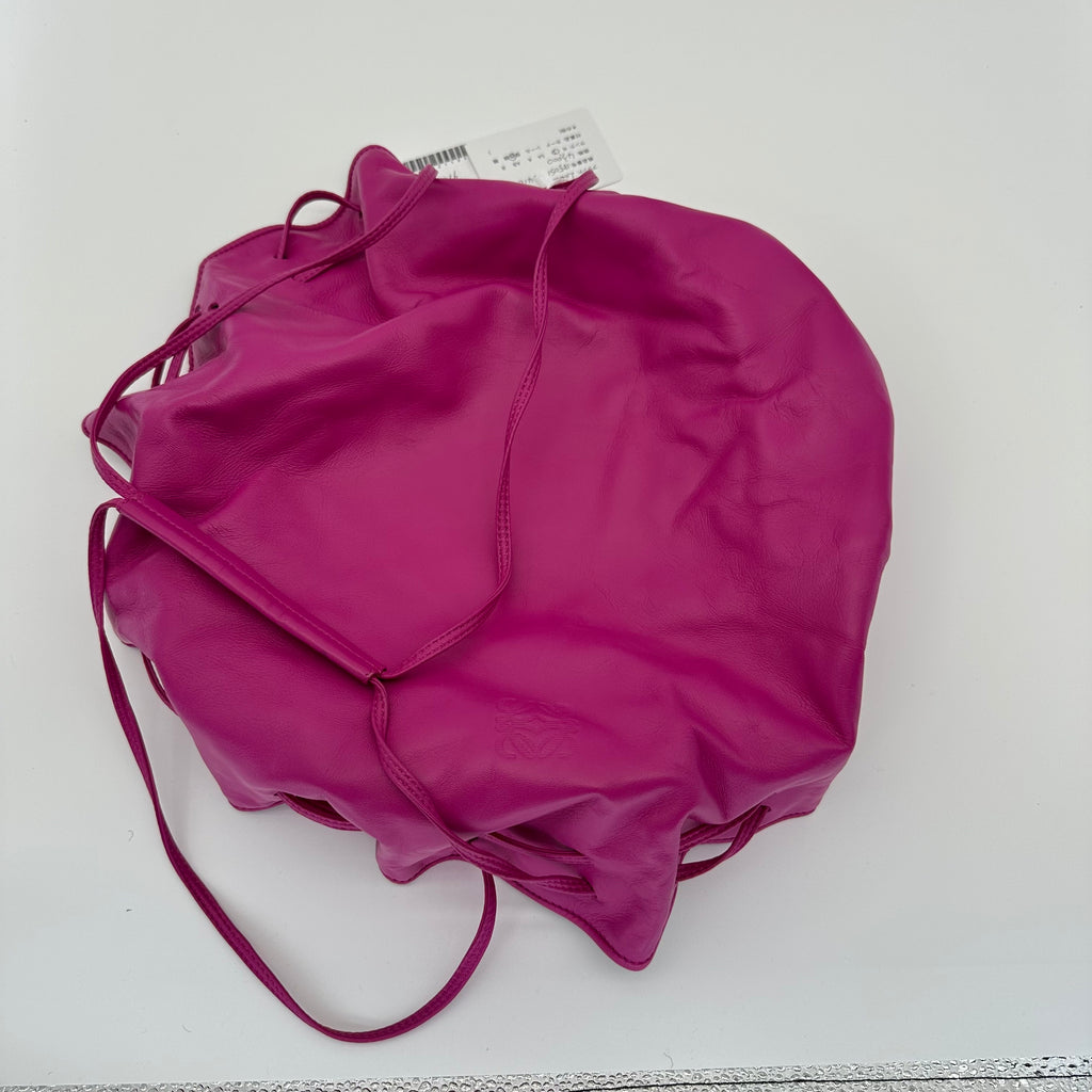 Loewe Lambskin Drawstring Bucket Bag Flamenco Shoulder Crossbody Bag