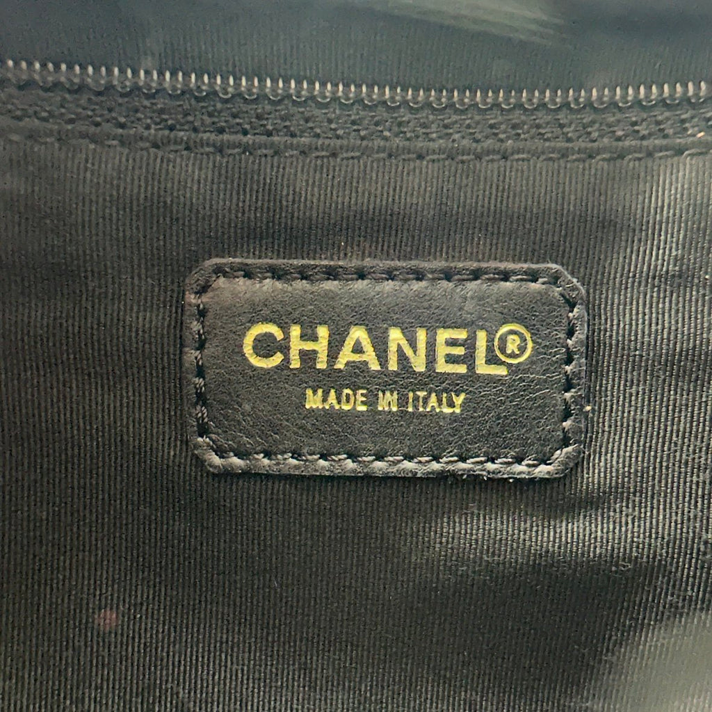 Chanel Choco Bar Quilted Black Leather Shoulder Bag