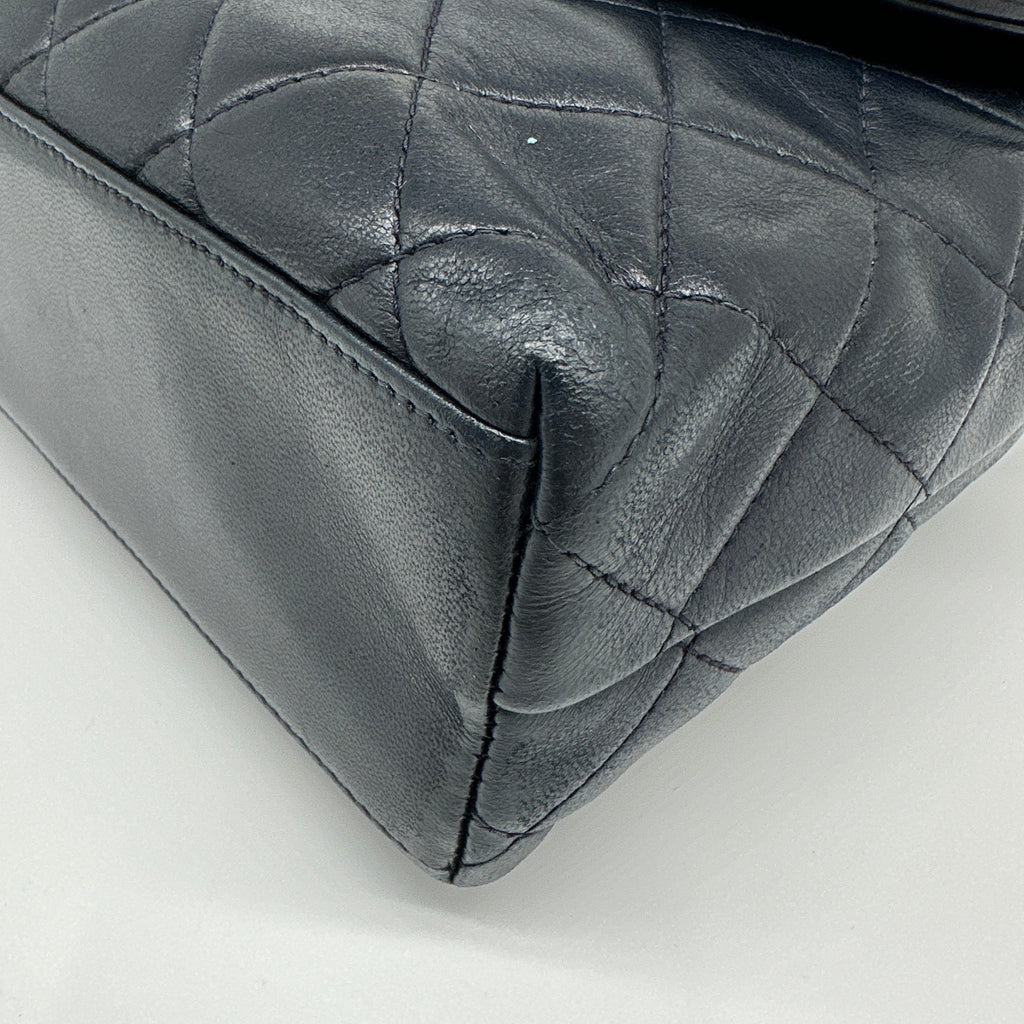 Chanel Quilted Lambskin Vintage Coco Black Shoulder Bag