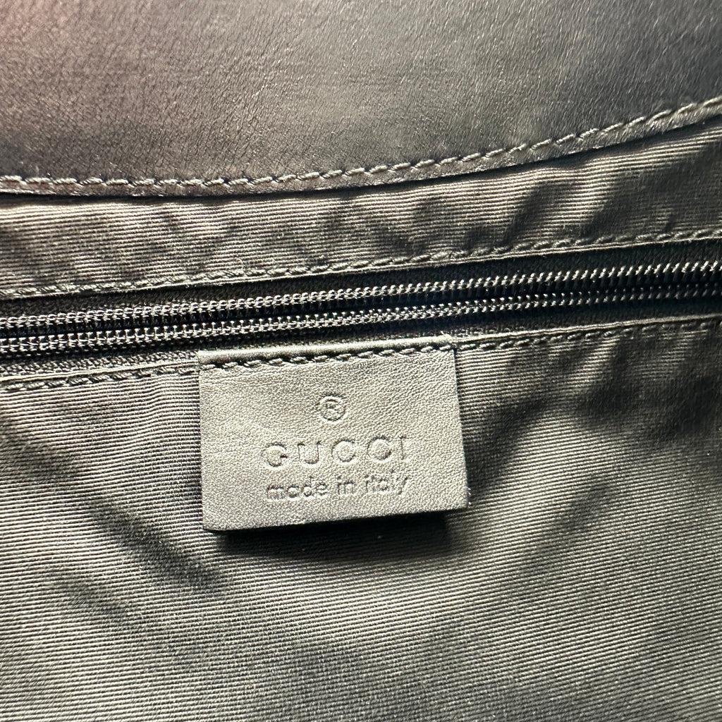 gucci jackie bag black gg canvas