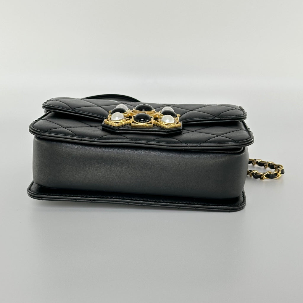 Chanel Onyx Pearl Bag Shoulder Bag Corssbody Limited Edition 30 Series