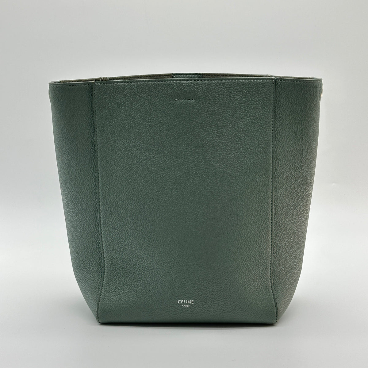 Celine Sangle Leather Green Bucket Shoulder Bag