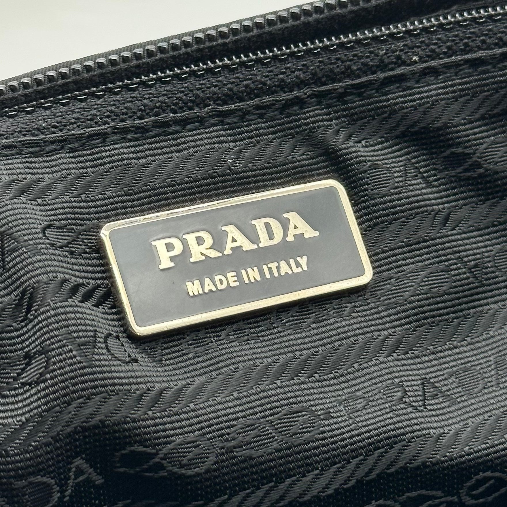 Prada Shoulder Bag Messenger Nylon Triangle Logo Black