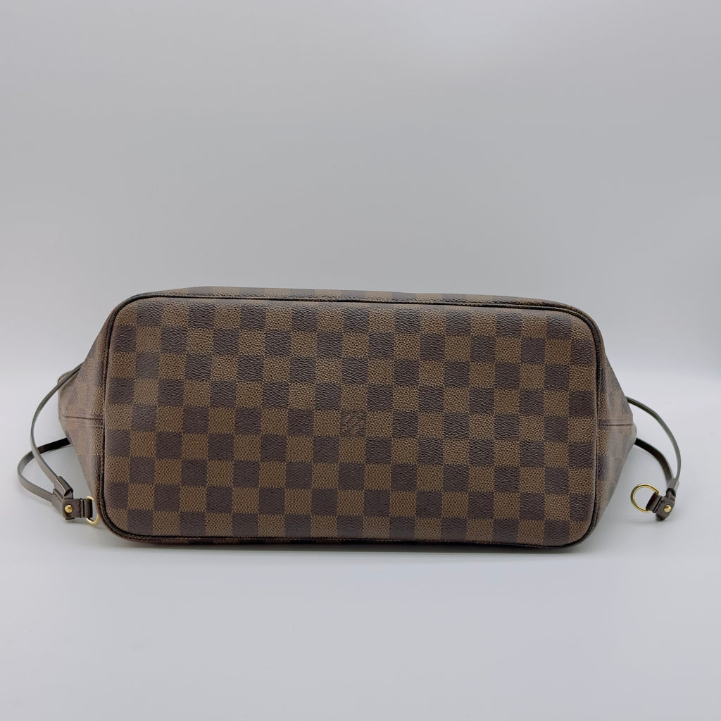 Louis Vuitton Damier Ebene Canvas Neverfull MM Brown Tote Bag
