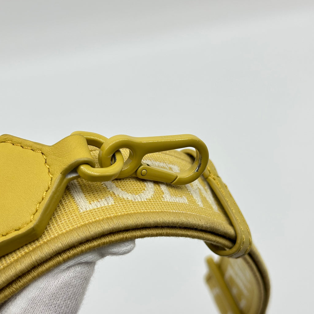 LOEWE Flamenco Clutch Leather Shoulder Bag with Anagram Strap