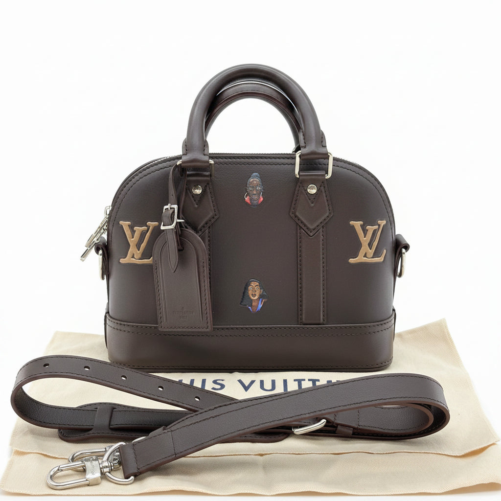 Louis Vuitton Alma 25 Henry Taylor Édition Limitée Sac à main en cuir Sac à bandoulière RFID