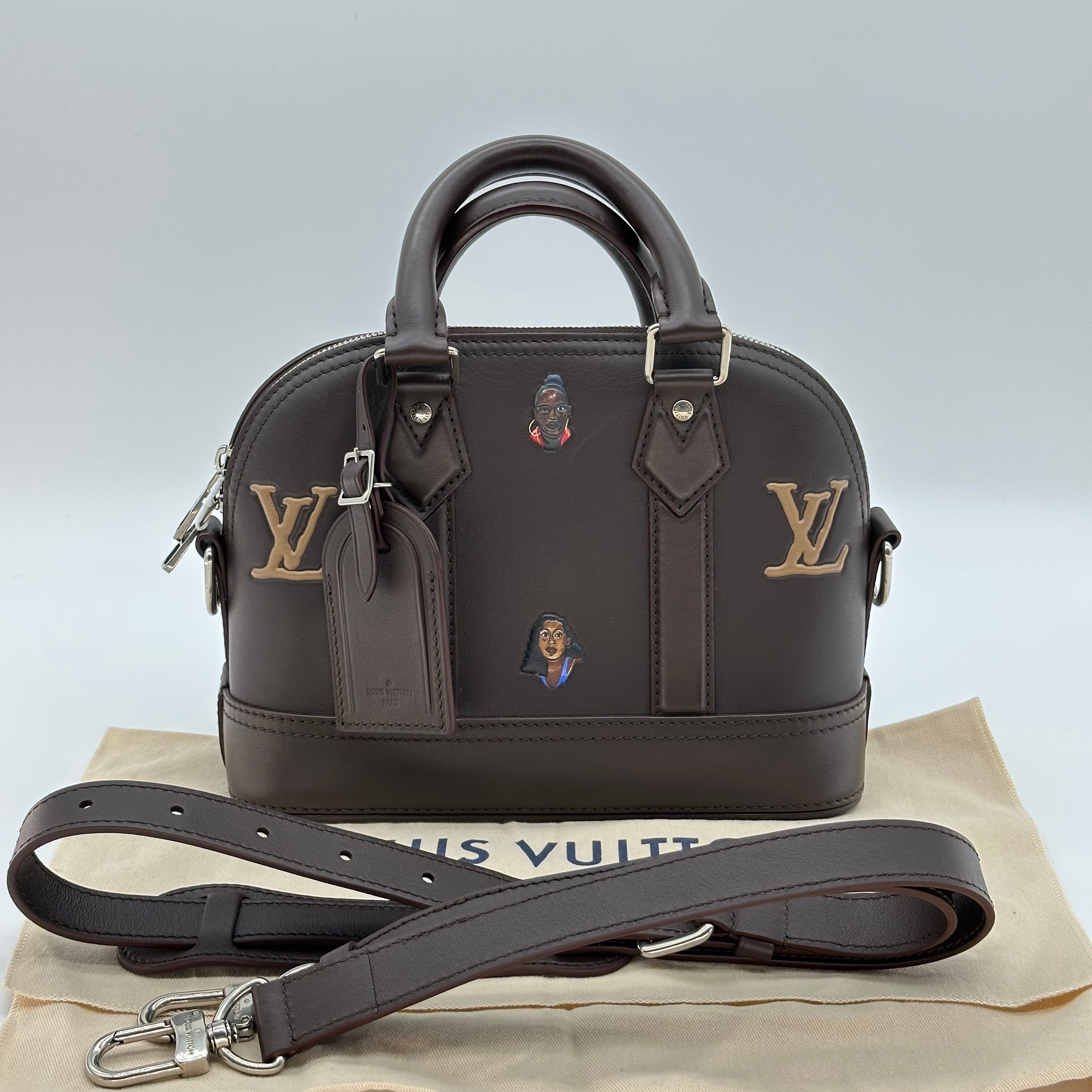 ルイ・ヴィトン アルマ 25 Henry Taylor Limited Edition レザー ハンドバッグ ショルダーバッグ クロスボディ RFID