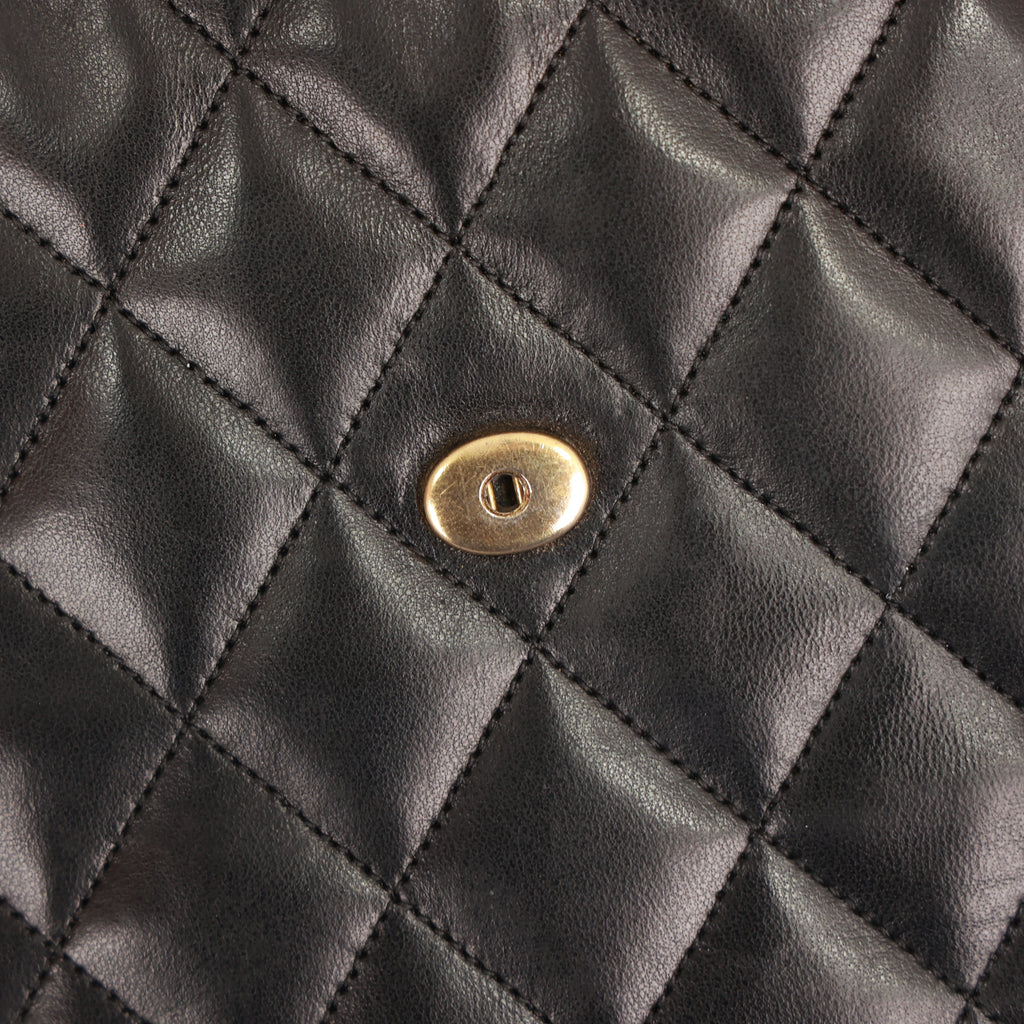 CHANEL Matelassé Coco Mark Push-Lock Lambskin Chain Bag