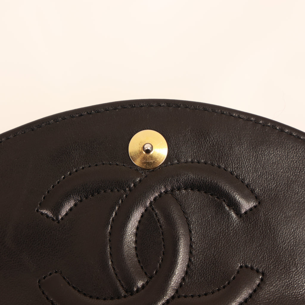 CHANEL Matelassé Coco Mark Push-Lock Lambskin Chain Bag