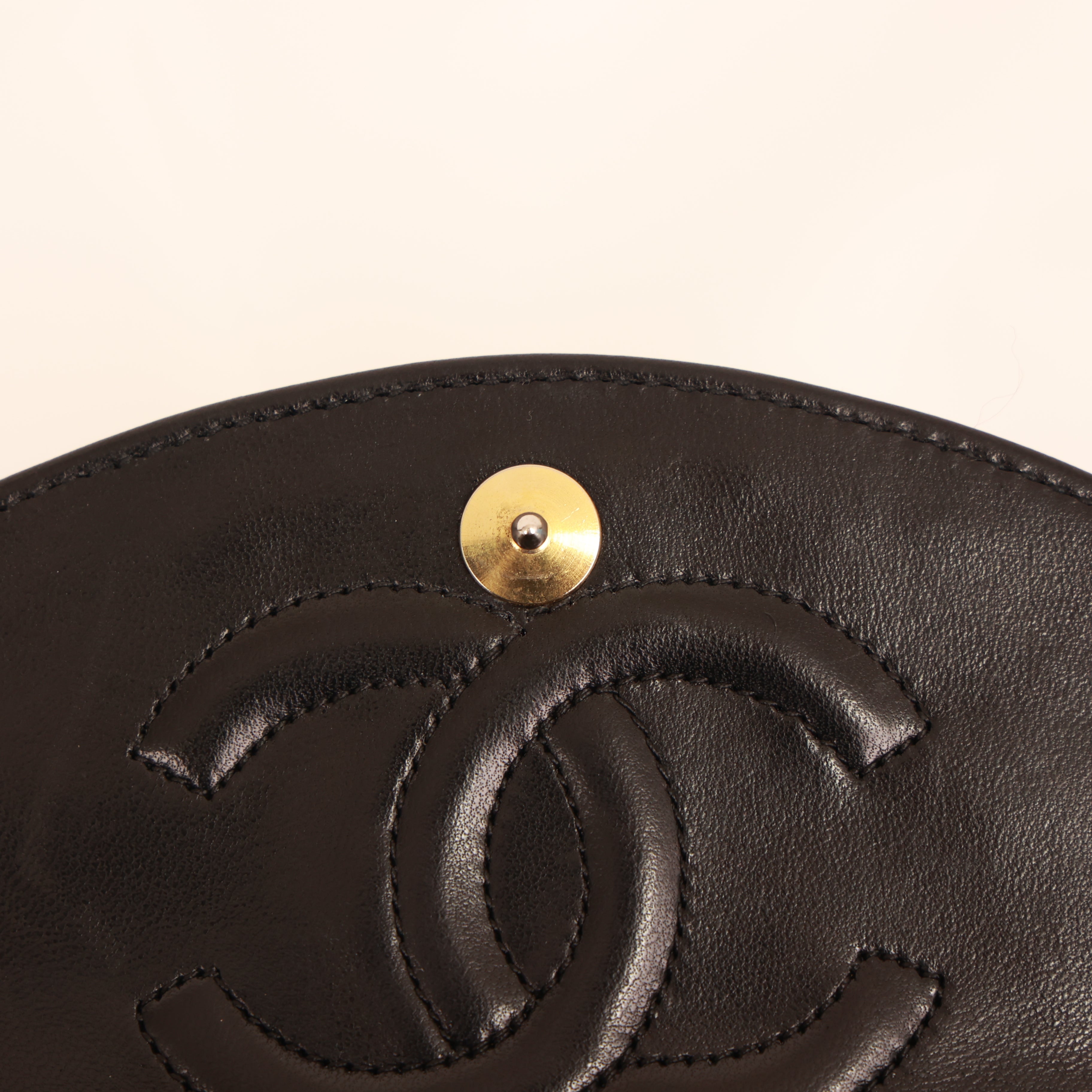 CHANEL Matelassé Coco Mark Push-Lock Lambskin Chain Bag
