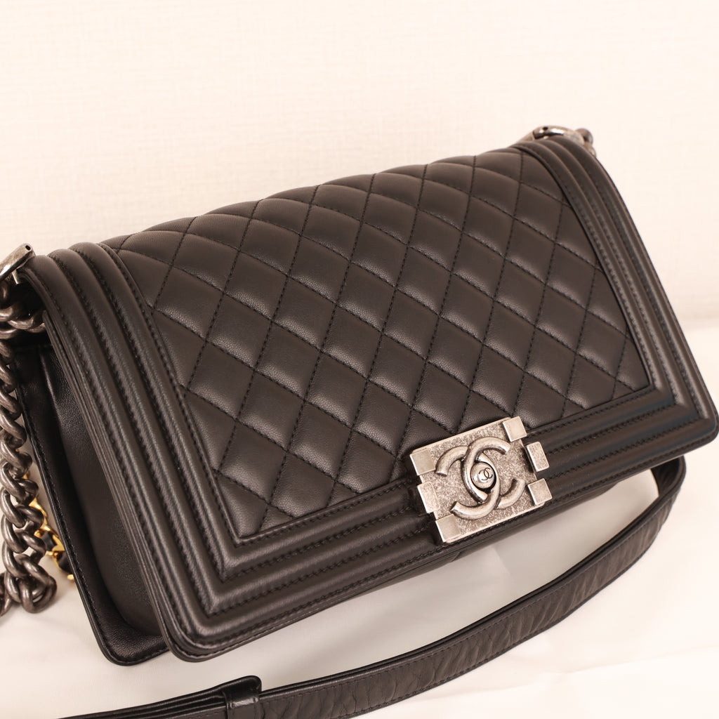 Chanel Coco Mark Chain shoulder Tote Bag calfskin production year 2013-2014