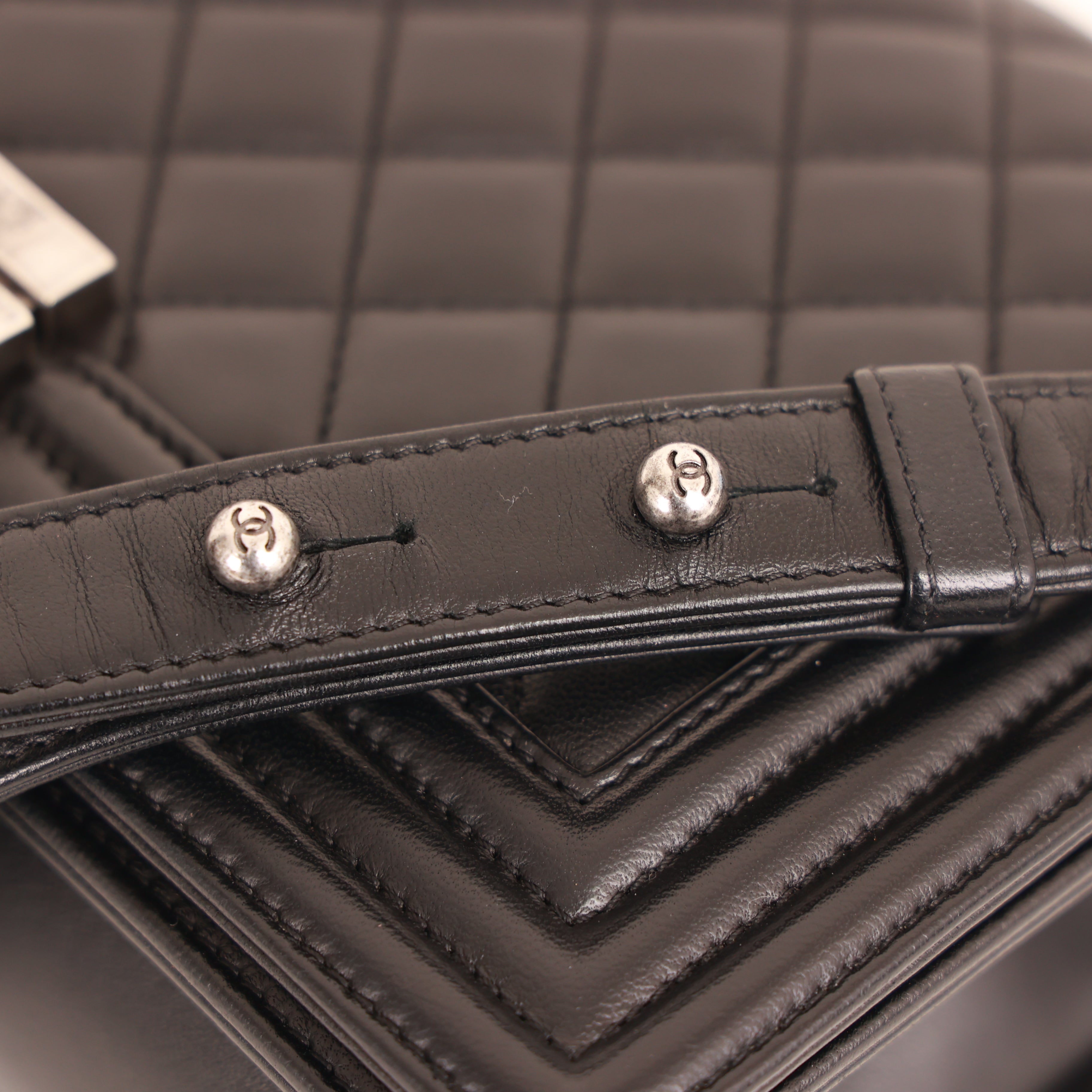 Chanel Coco Mark Chain shoulder Tote Bag calfskin production year 2013-2014