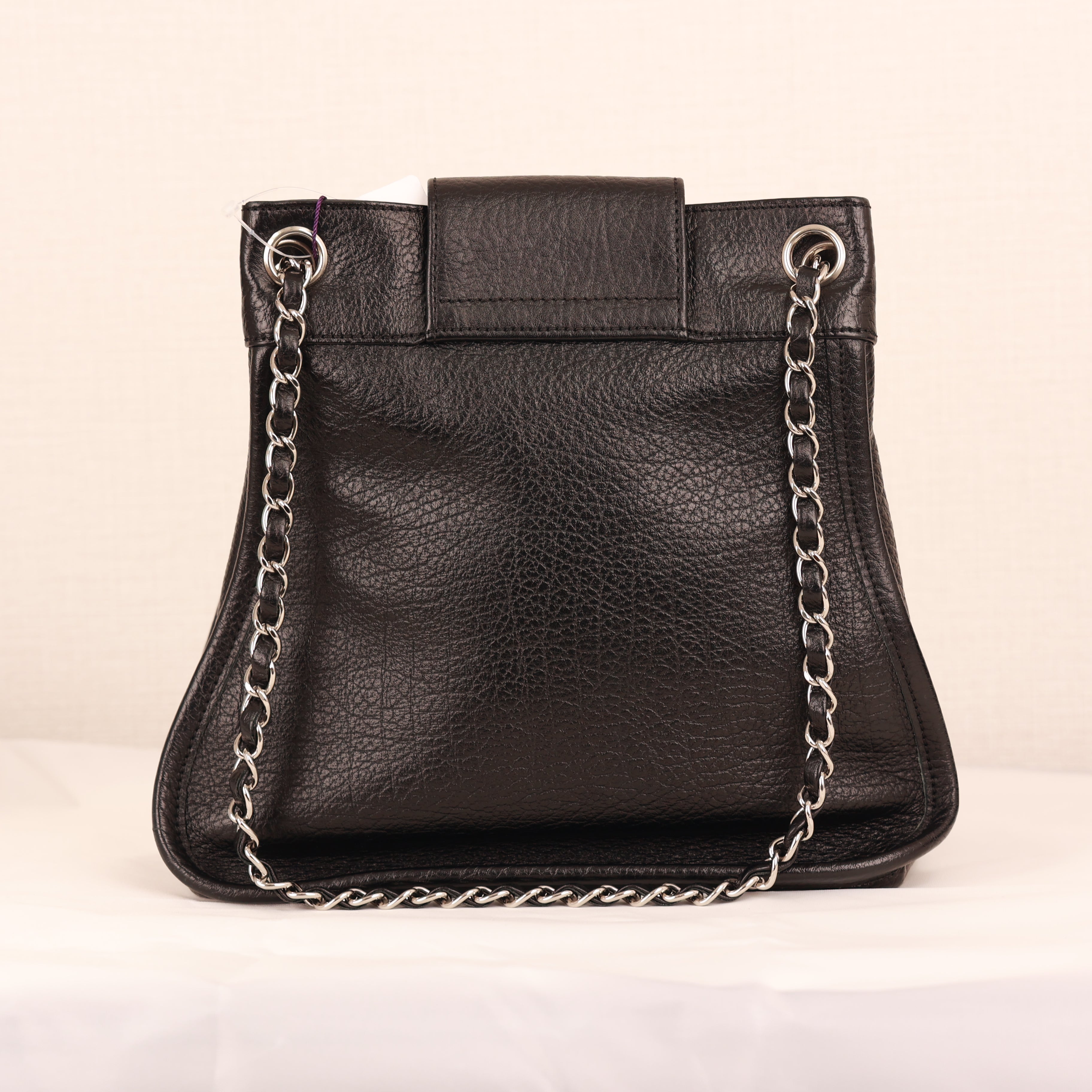 Chanel 2.55 Reissue Mademoiselle  Lock Black Calfskin Tote Bag production year 2004-2005