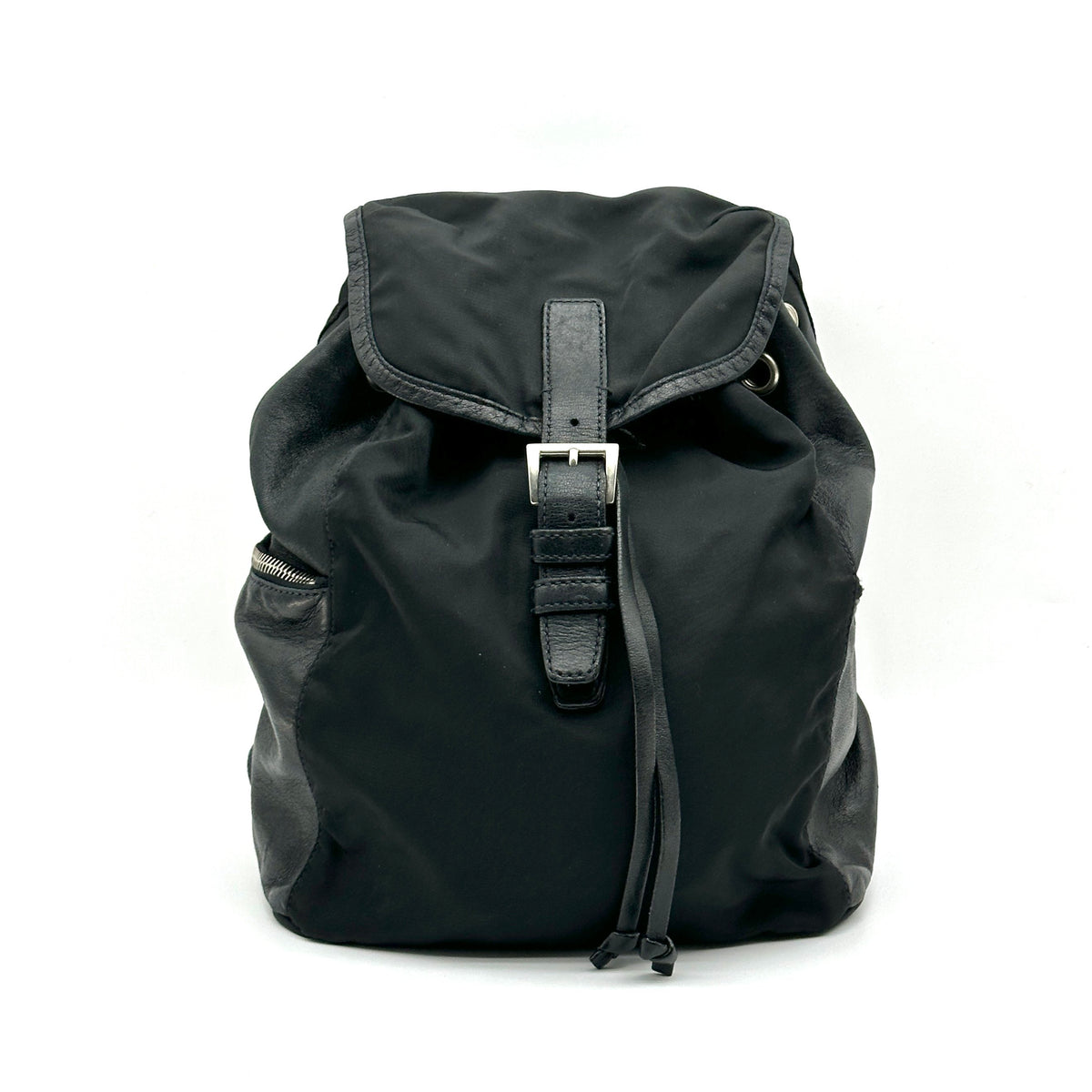 Prada Tessuto Nylon Leather Black Backpack