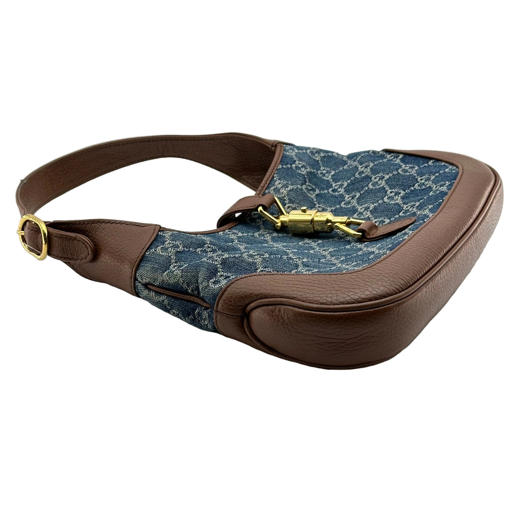 Gucci Burgundy GG Supreme Jackie 1961 Small Shoulder Bag