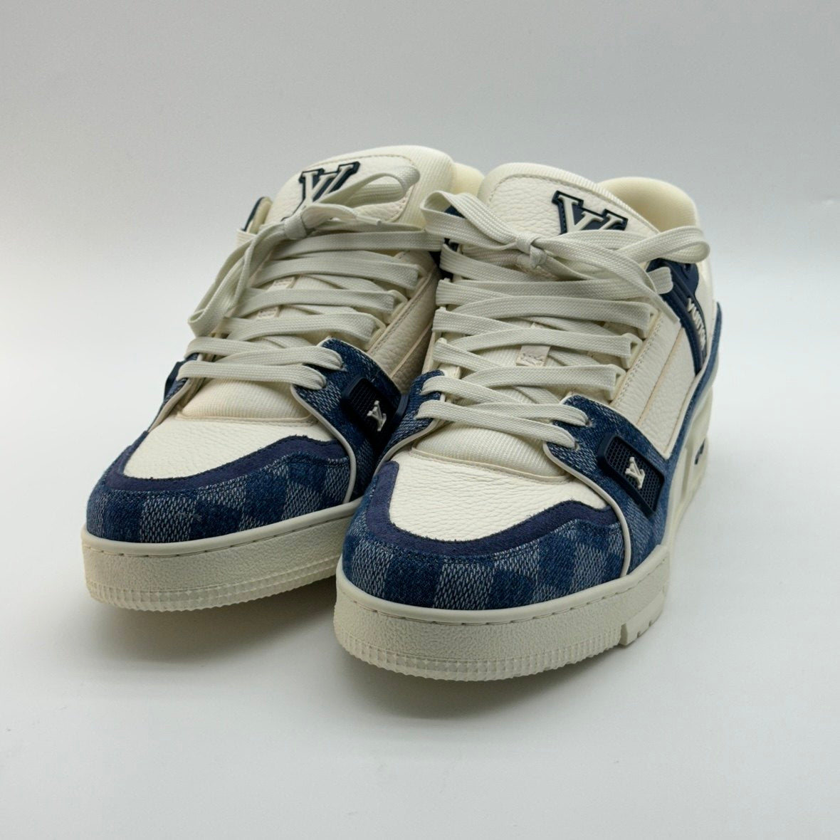 Louis Vuitton Damier LV Trainer Blue White Sneakers