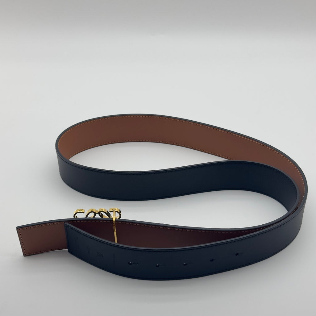Loewe Calfskin Anagram Size 110 Black/Brown Belt