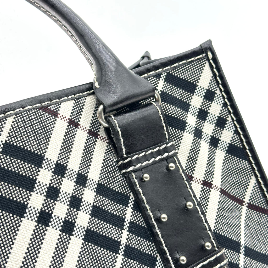Burberry Belted handle handbag Nova check canvas