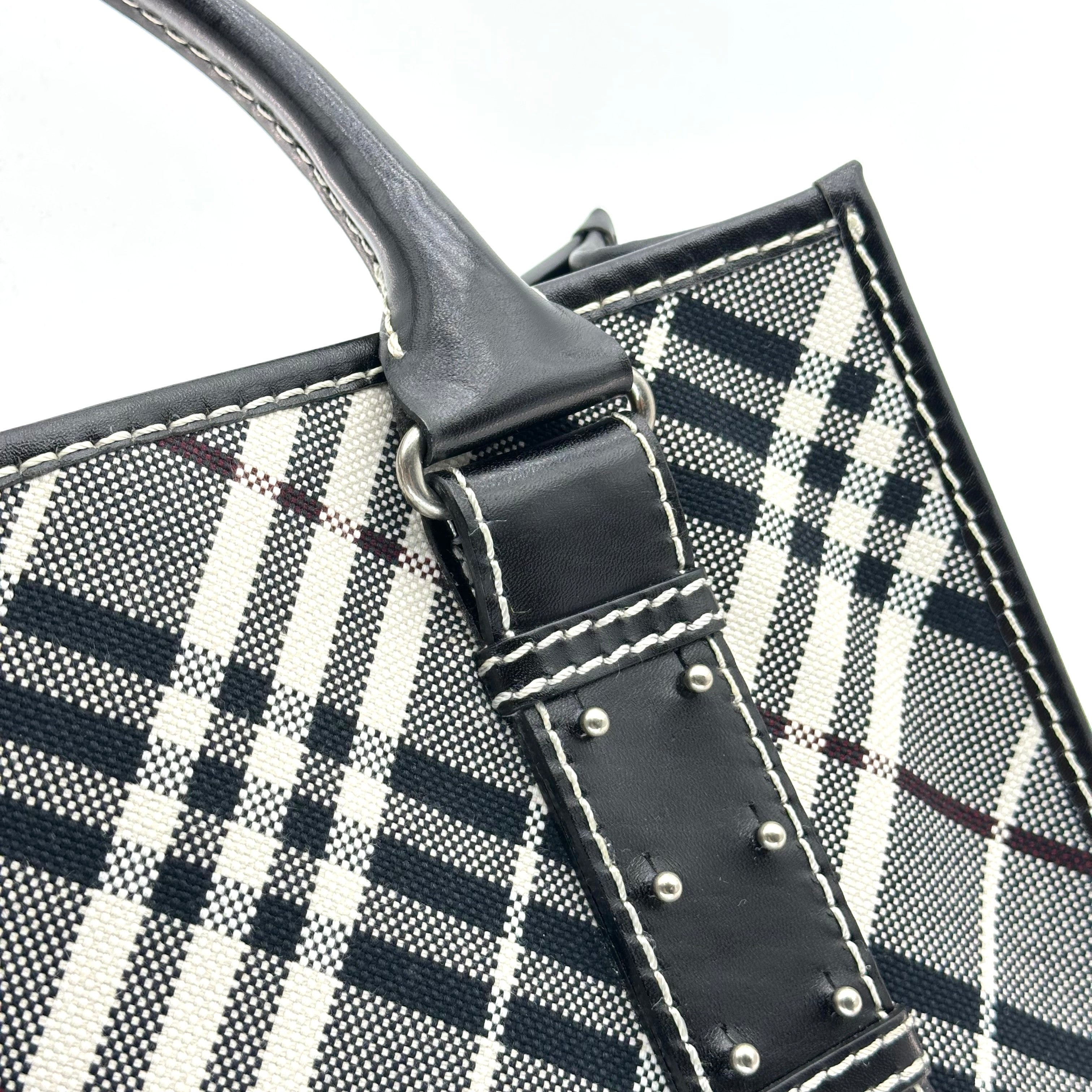 Burberry Belted handle handbag Nova check canvas