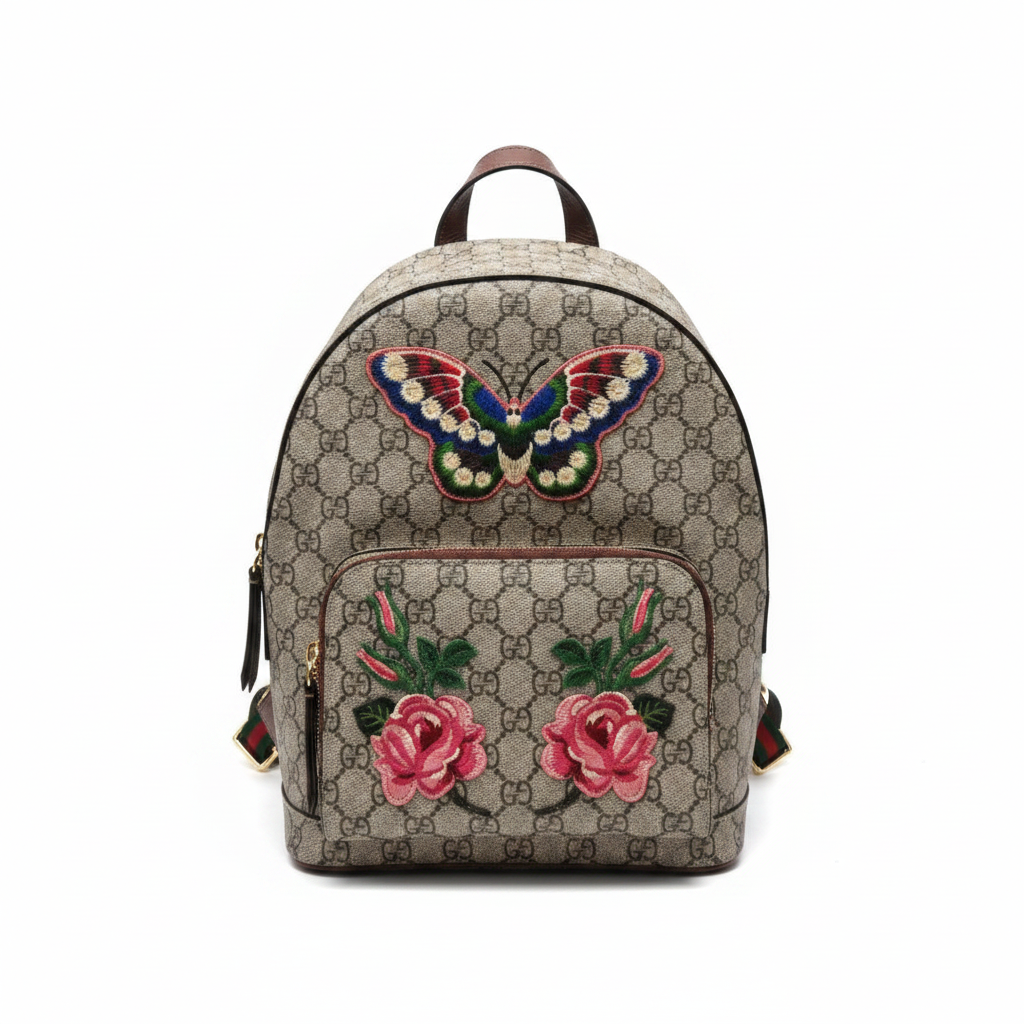 gucci 古驰 重工刺绣双肩包 日本限定 蝴蝶 限量款