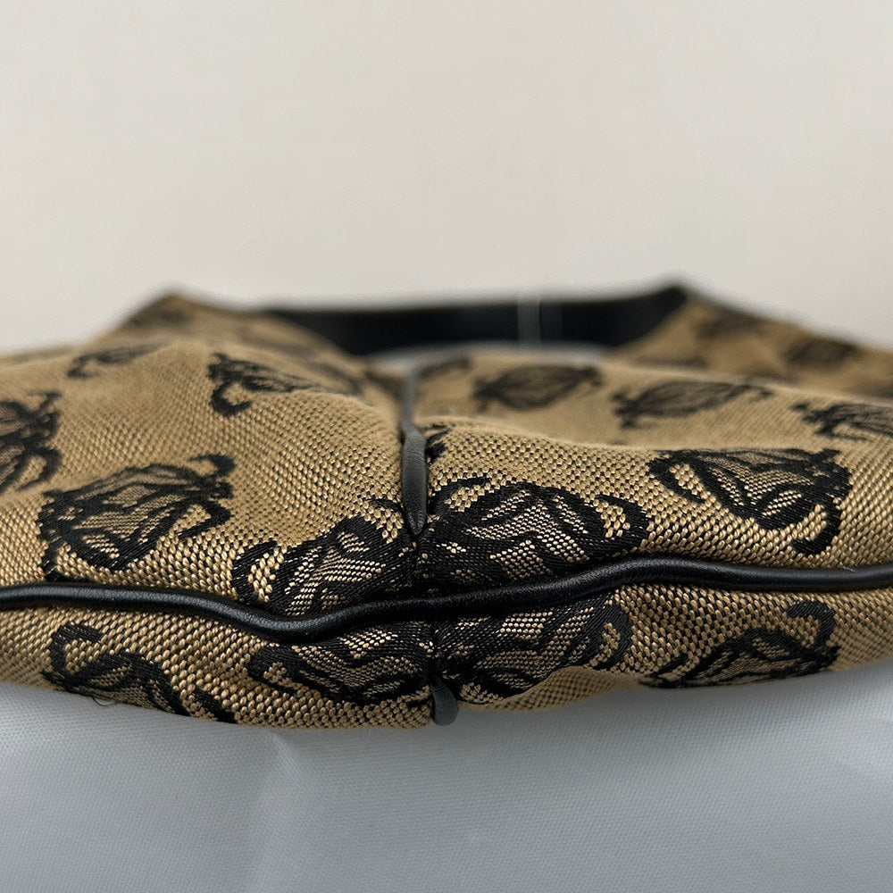 Loewe Logo Print Shoulder Bag Double F Monogram Vintage