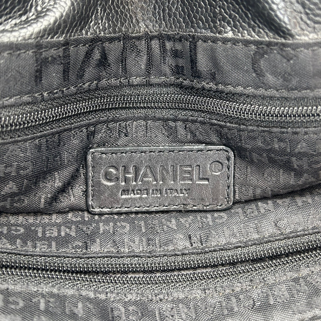 Chanel Tote Black Cavier Leather Silver Hardware 8 Series