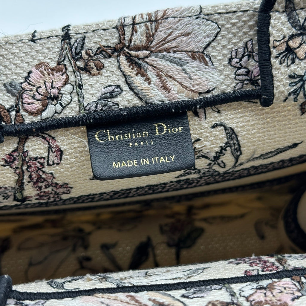 Christian Dior Book Tote canvas Handbag Small