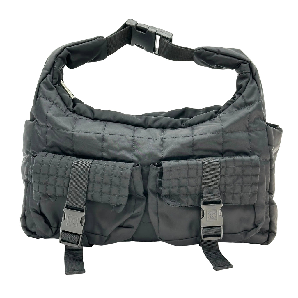 CHANEL Sports Line Black Ladies Nylon Cholder Bag