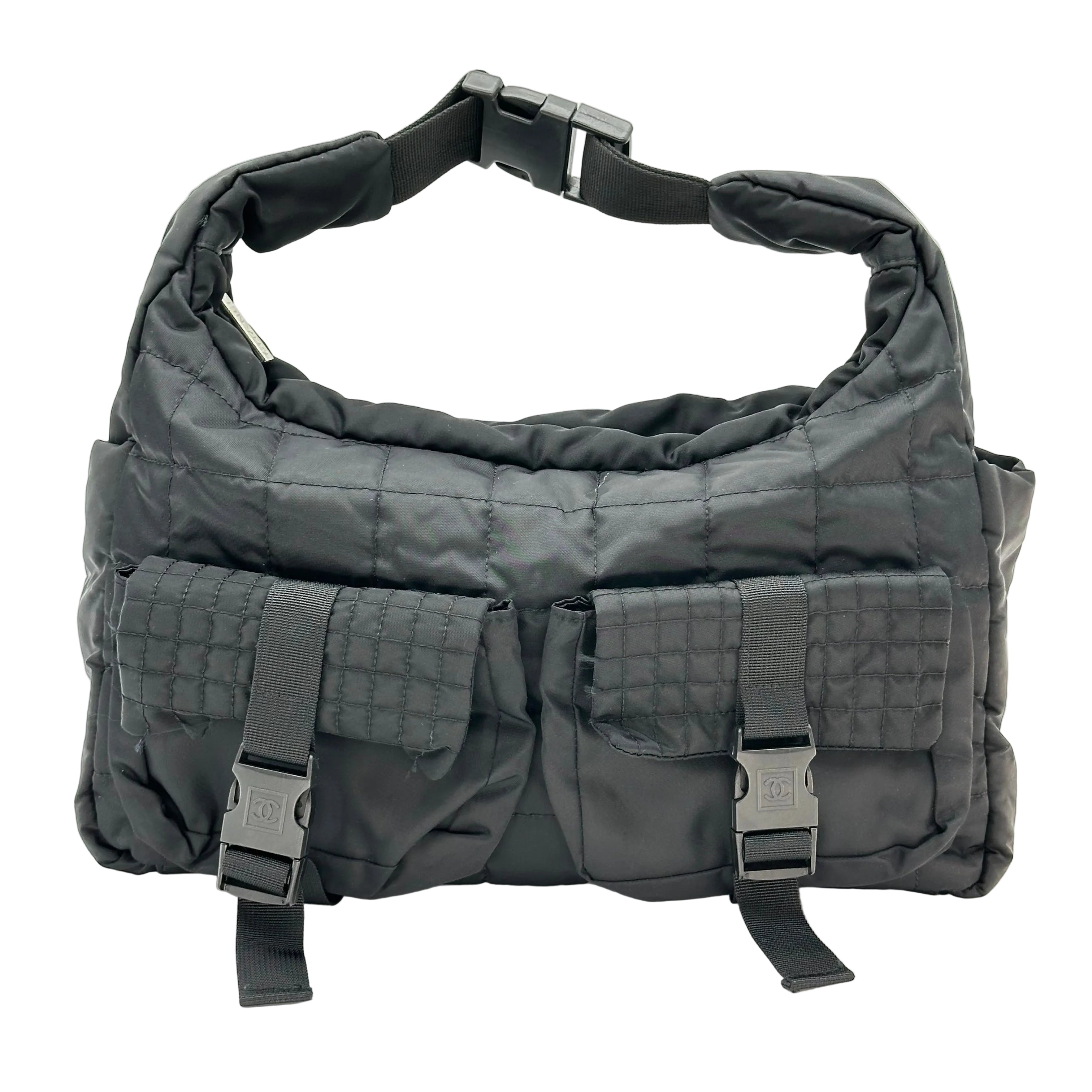 CHANEL Sports Line Black Ladies Nylon Cholder Bag