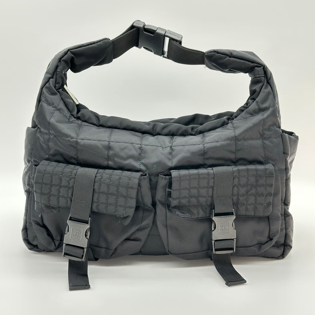 CHANEL Sports Line Black Ladies Nylon Cholder Bag
