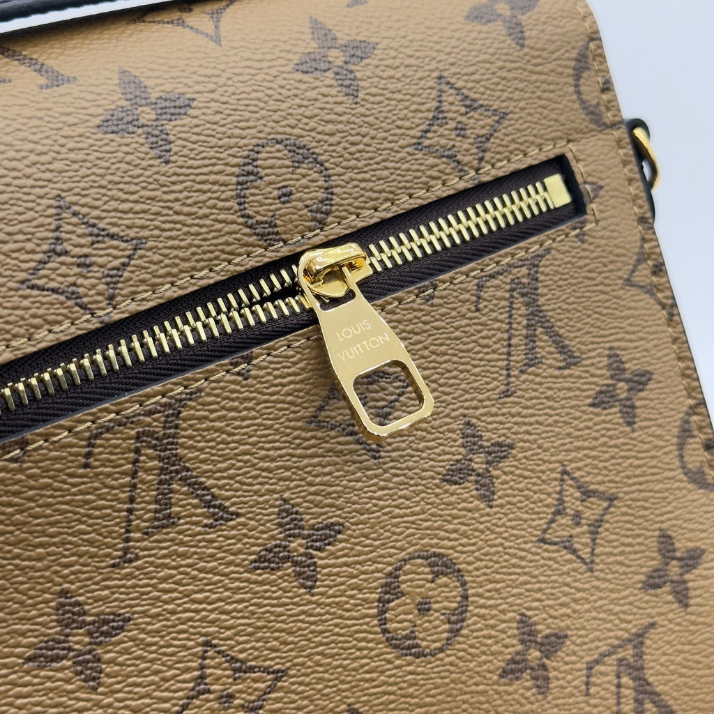 Louis Vuitton Monogram Reverse Canvas Pochette Métis MM Brown Crossbody Bag