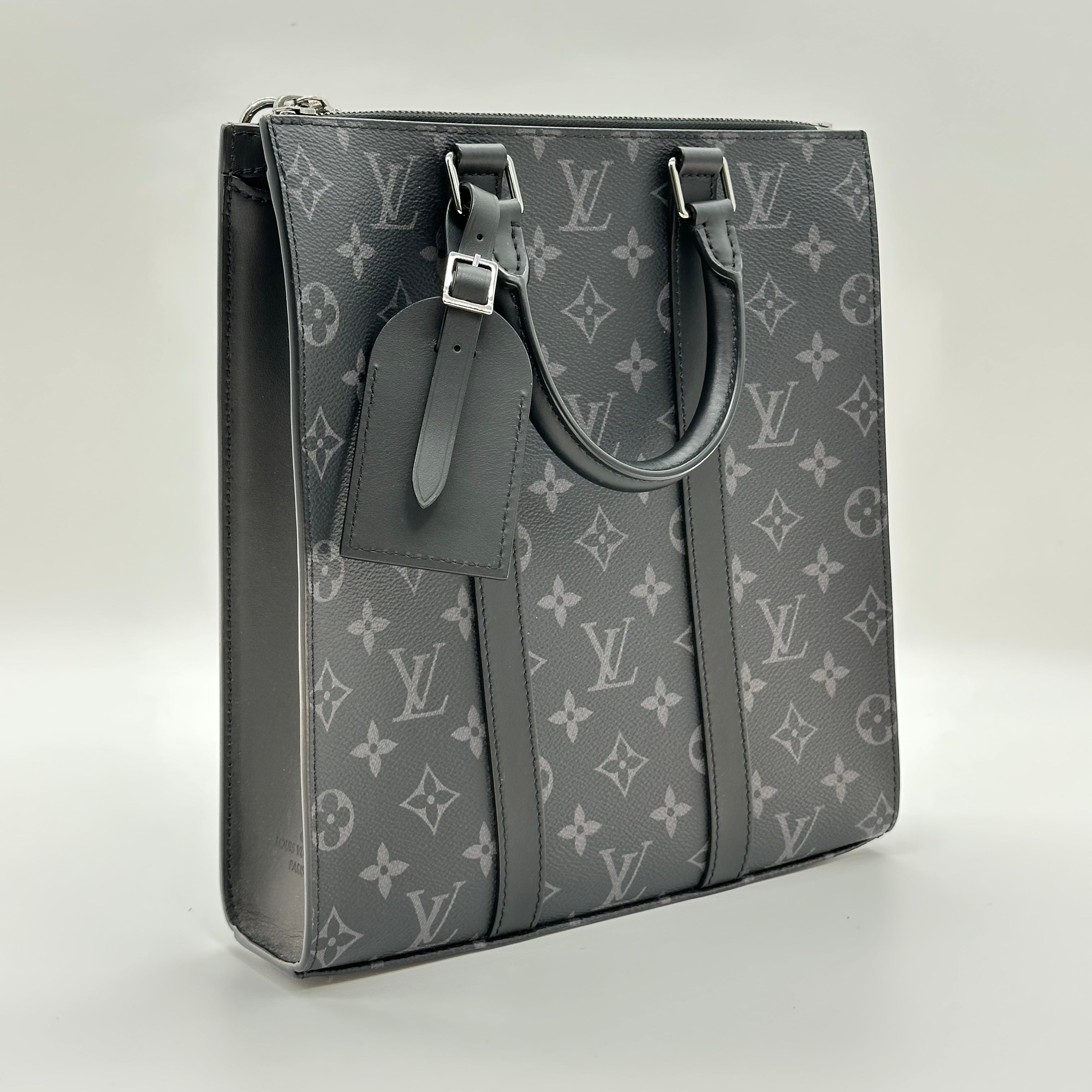 Louis Vuitton Sac Plat Cross Monogram Eclipse Coated Canvas Handbag M46456