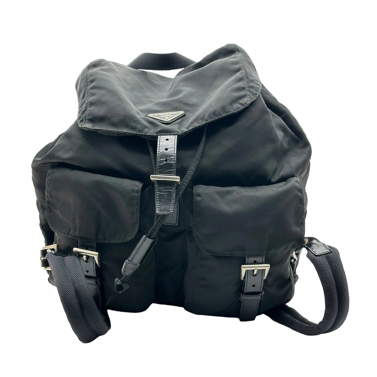 Prada Nylon Rucksack Backpack Bag Black