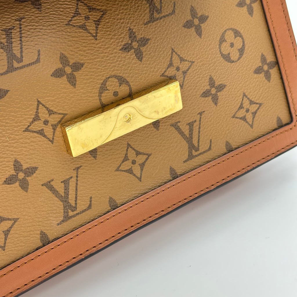 LOUIS VUITTON GHW Dauphine MM 2 Way Shoulder Bag M44391 Monogram Reverse