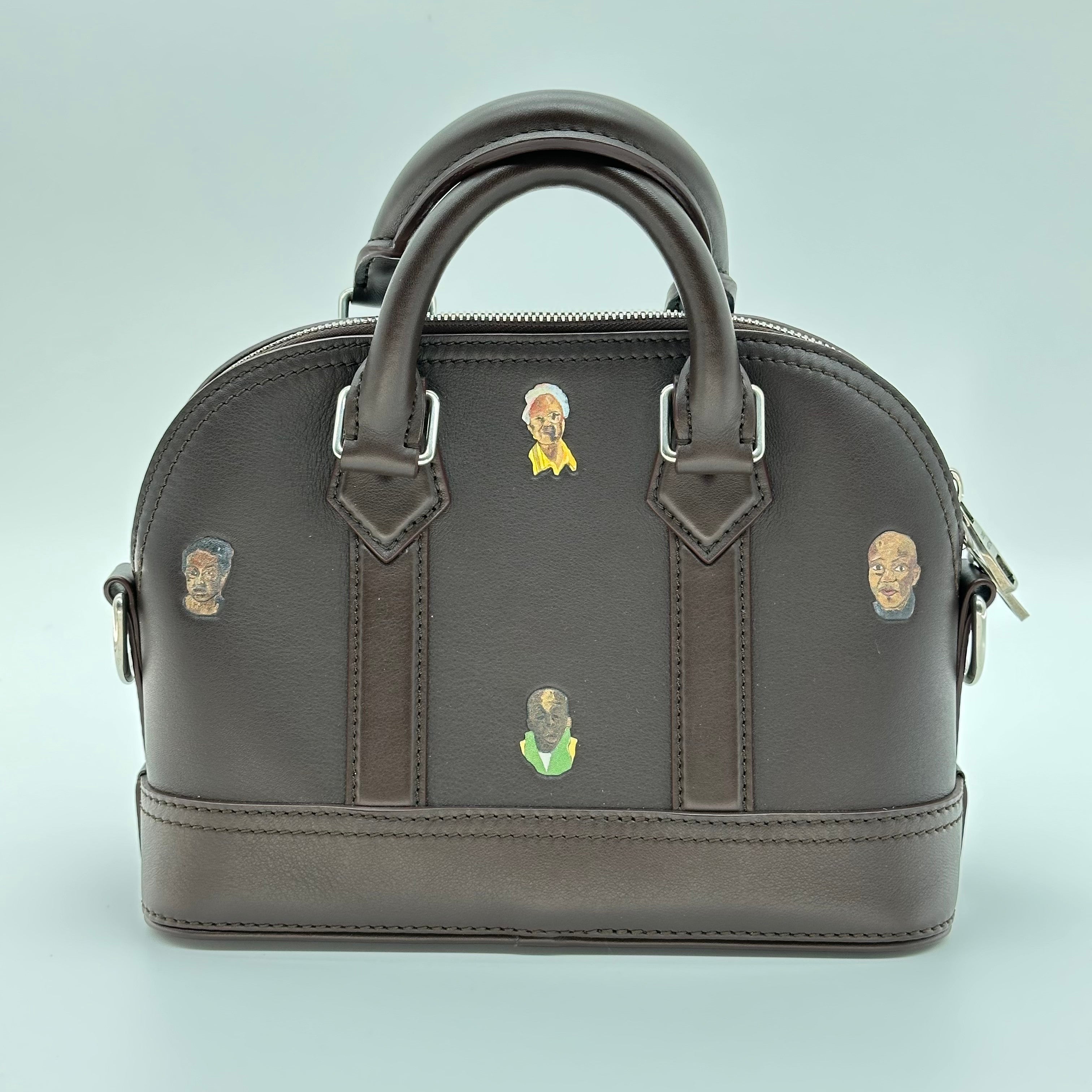 ルイ・ヴィトン アルマ 25 Henry Taylor Limited Edition レザー ハンドバッグ ショルダーバッグ クロスボディ RFID