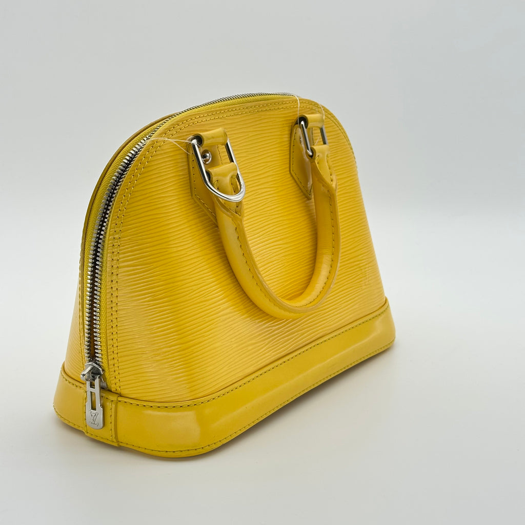 Louis Vuitton M40866 Epi Alma BB Tasche Gelbes Leder