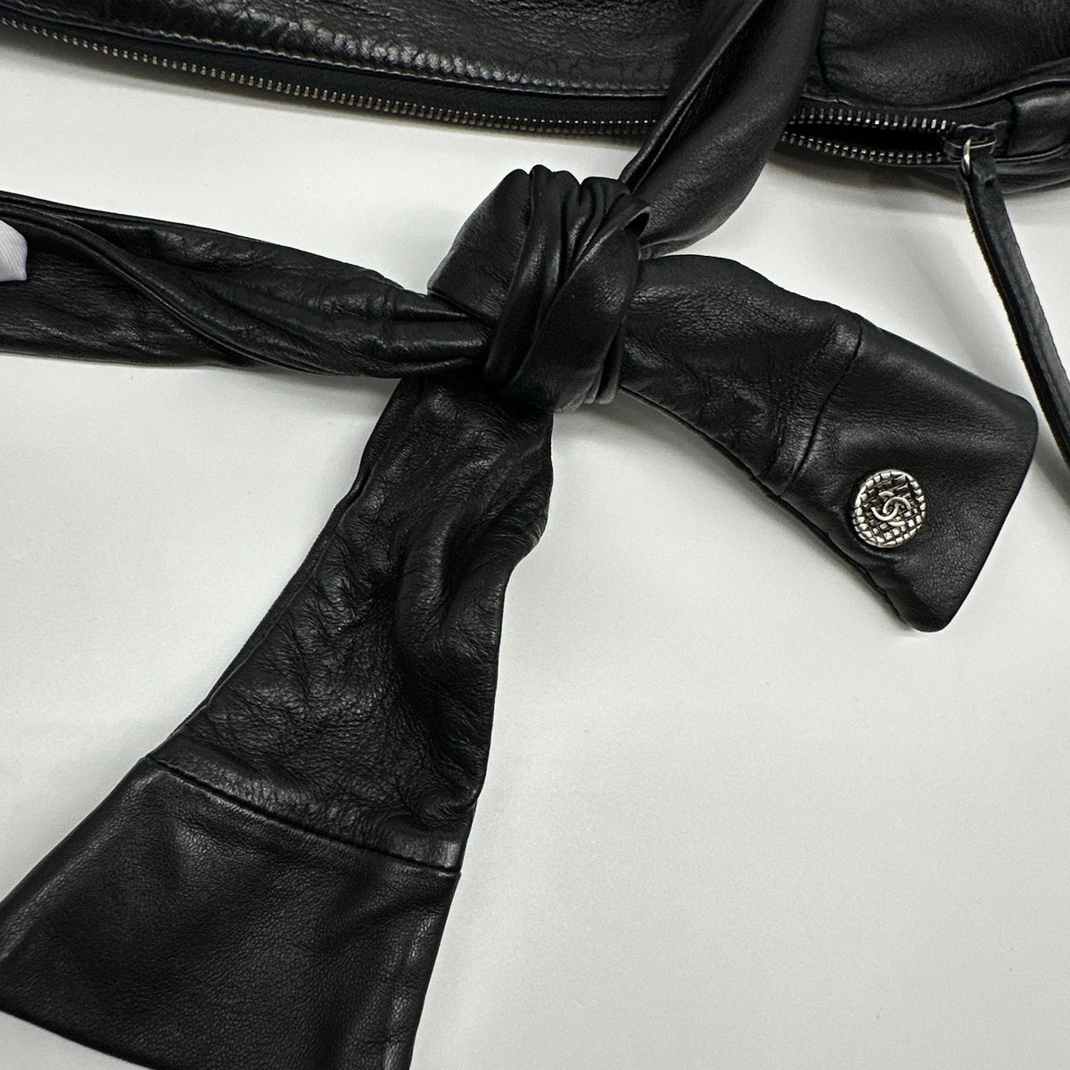 Chanel Lambskin Large Black Hobo Shoulder Bag