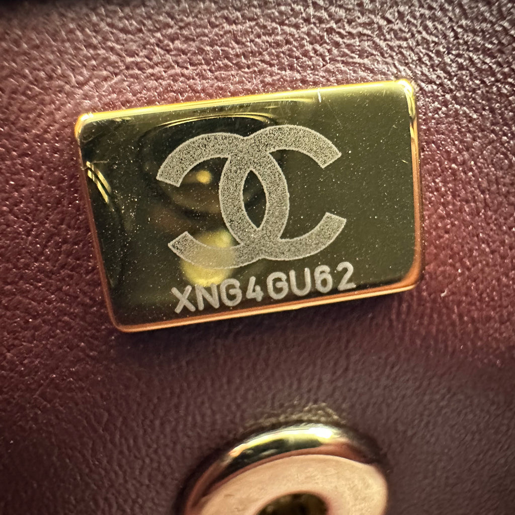 CHANEL Matelassé Coco Handle XXS Caviar Skin Black GD Hardware Handbag