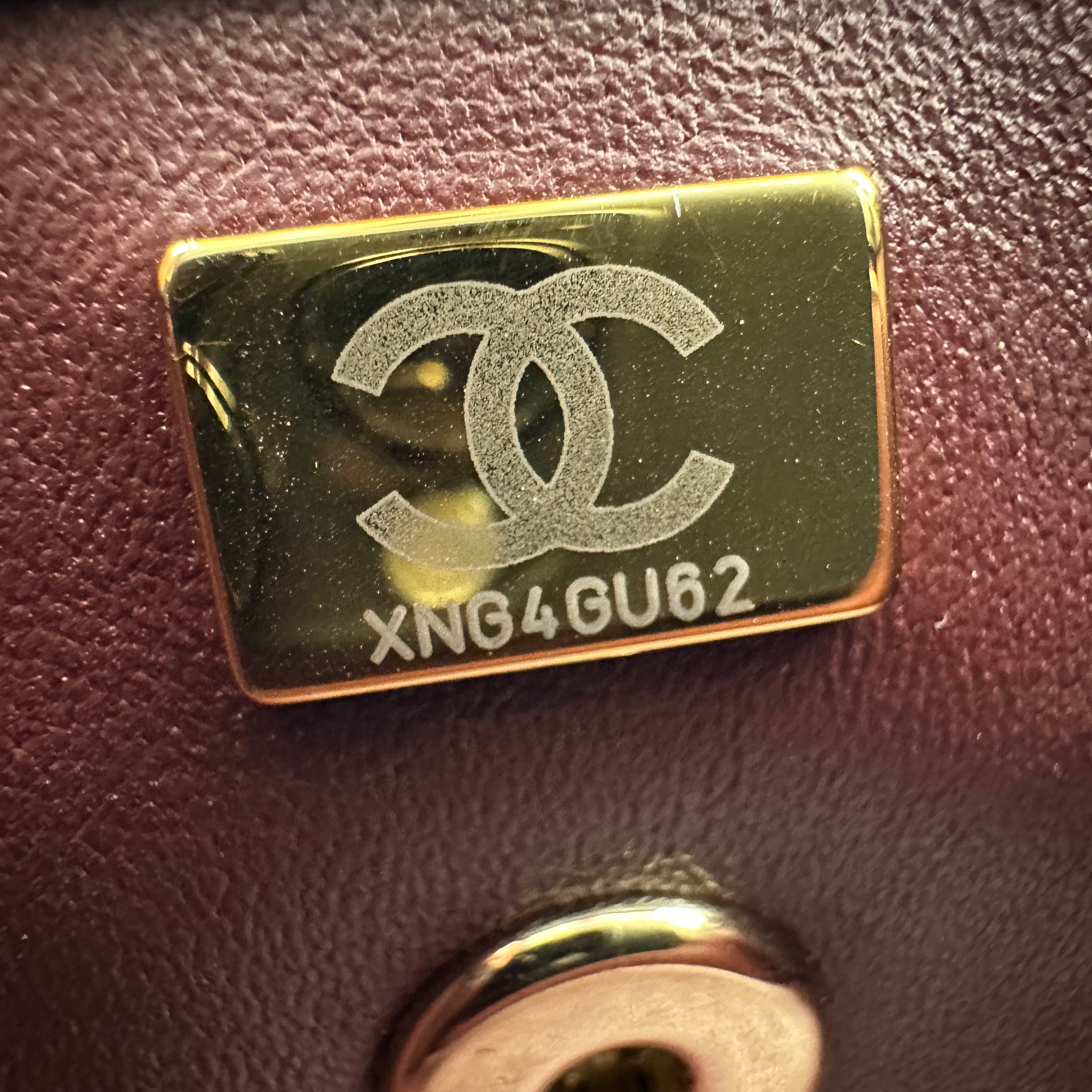 CHANEL Matelassé Coco Handle XXS Caviar Skin Black GD Hardware Handbag