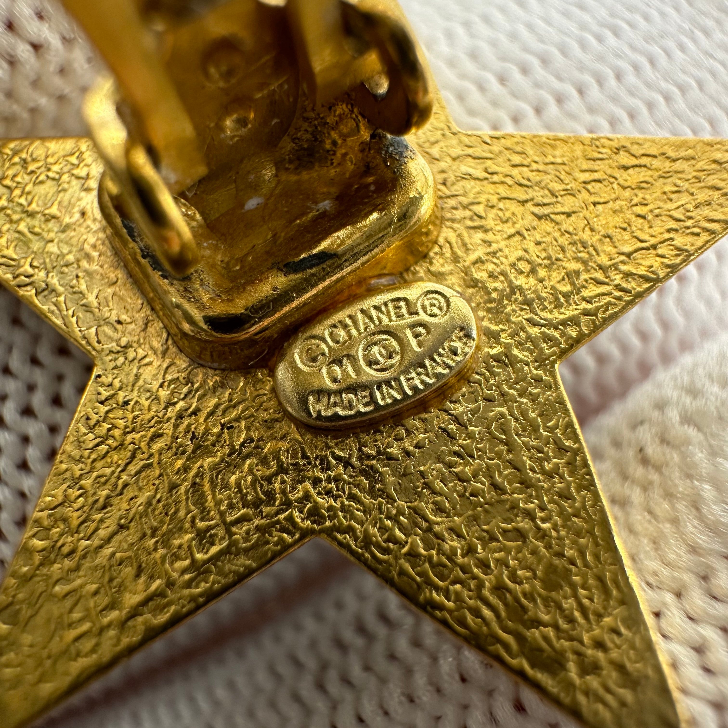 Chanel Coco Mark Star Earrings