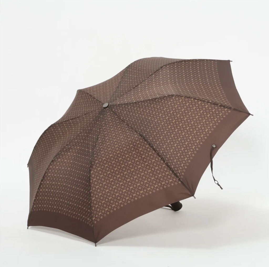 Louis Vuitton M70123 Para Plus ONDAY Folding umbrella Polyester Brown Scratched Wears Losing luster Marked Discoloration Frayed