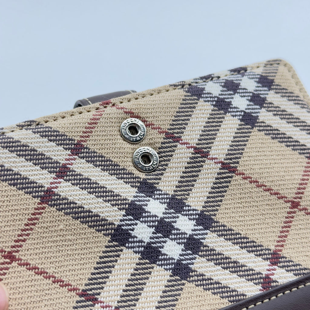 Burberry Nova Check Canvas Brown Agenda Cover Wallet