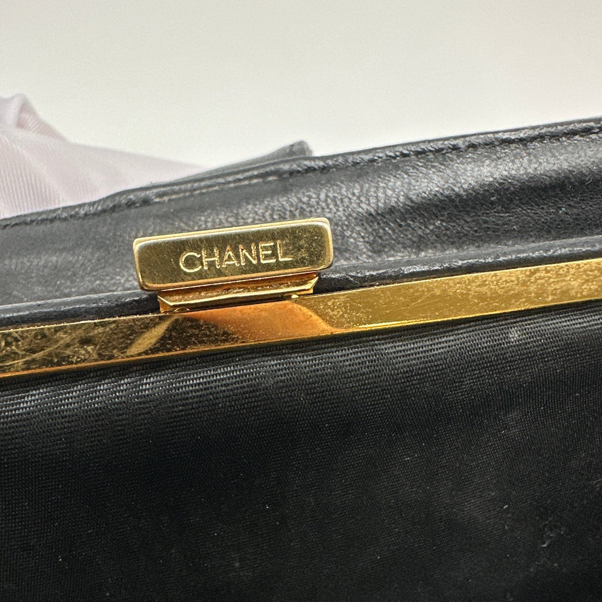 Chanel Leather CC Logo Black Bifold Long Wallet
