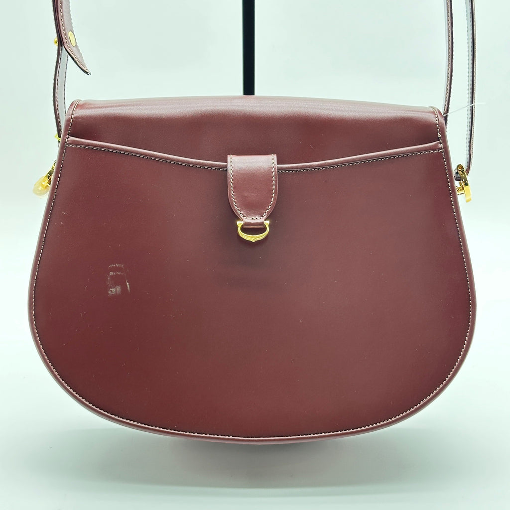 cariter must de cartier burgundy bordeaux shoulder bag