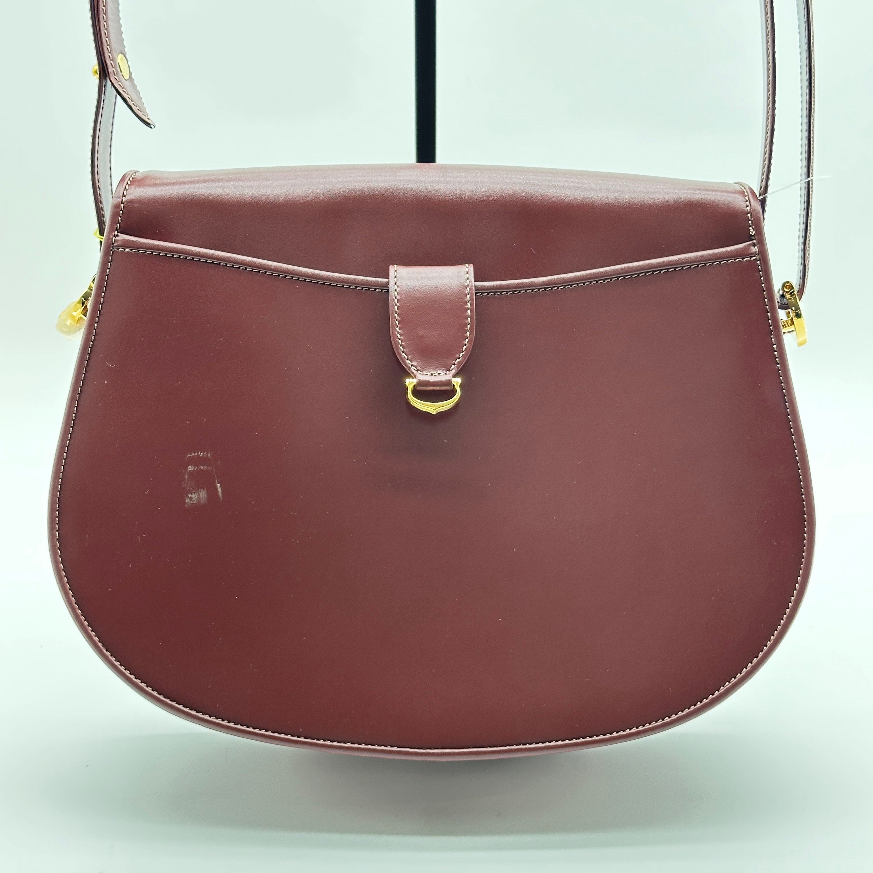 cariter must de cartier burgundy bordeaux shoulder bag