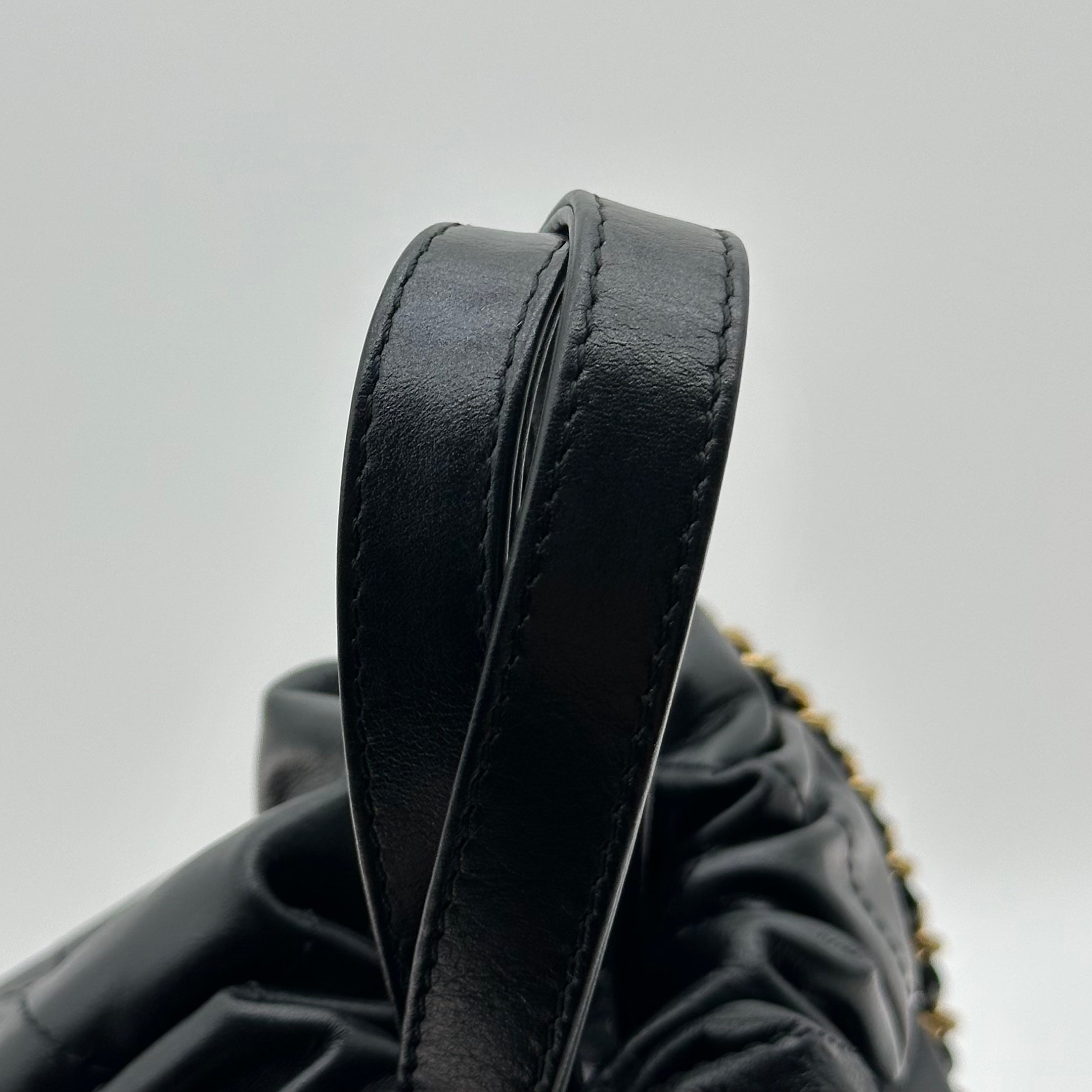 CHANEL 22 Backpack Black Calfskin Gold Hardware small
