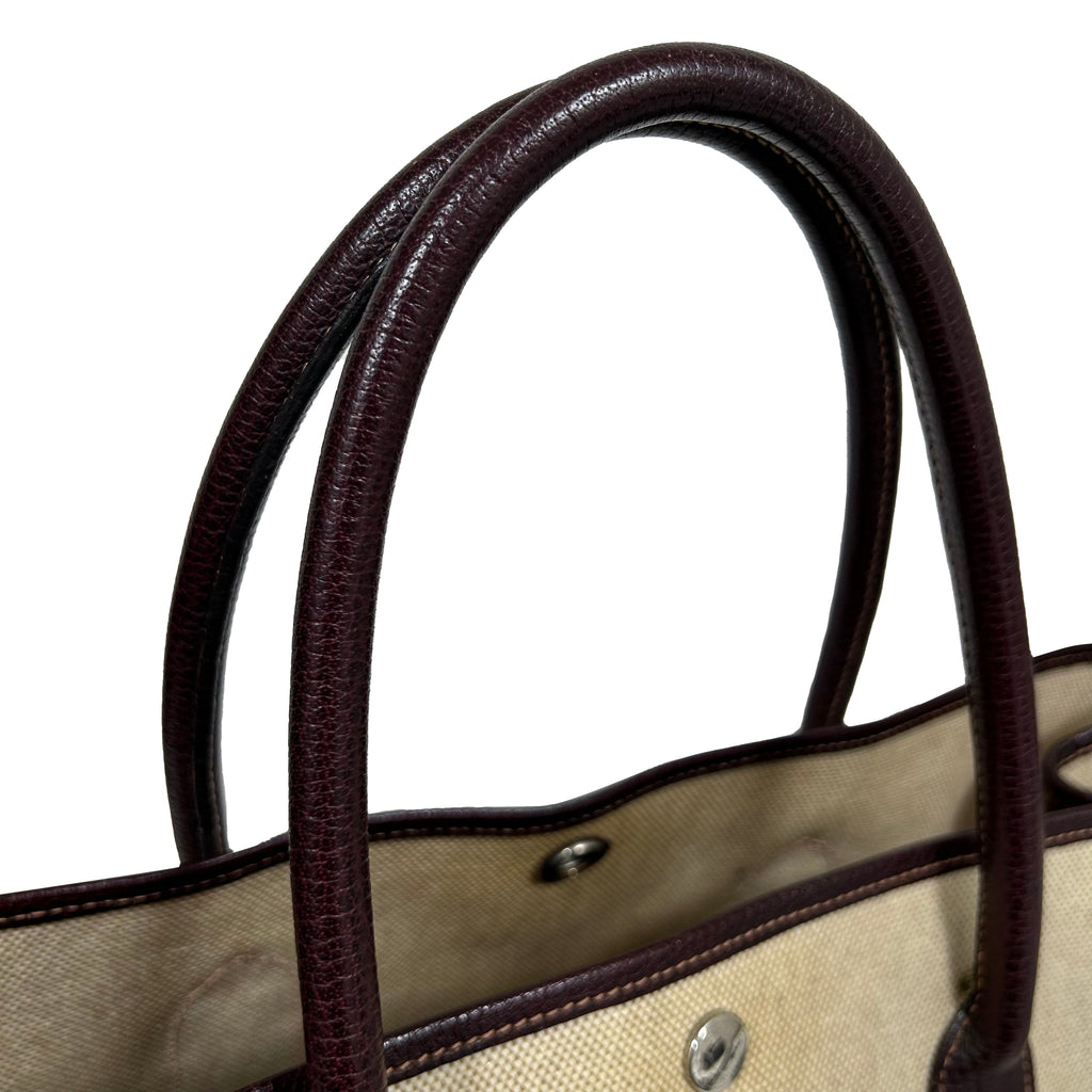 Hermes Garden Party 36 PM Canvas Tote Bag Kapazität Schultertasche