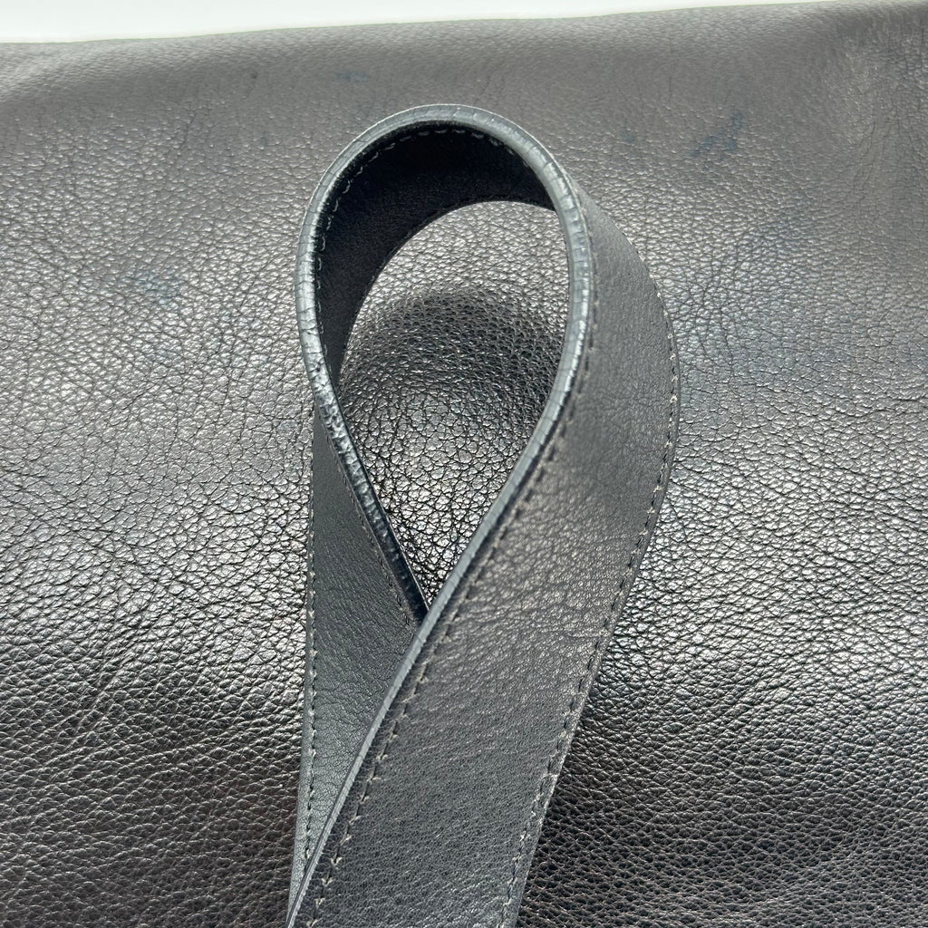 Loewe Anagram Studded Leather Shoulder Bag Black